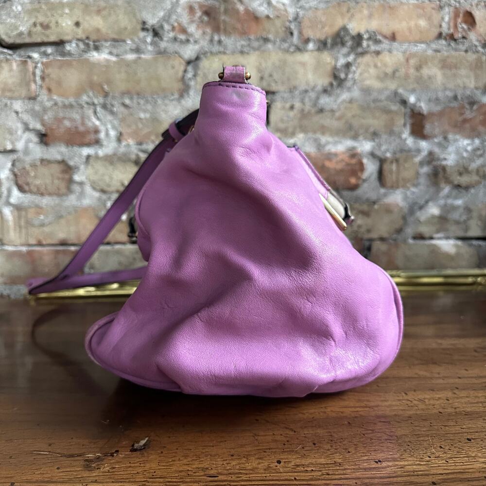 Vintage Chloe Ethel Purple Leather 2 Way Satchel - Picture 4 of 14
